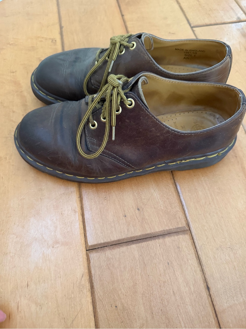 Dr. Martens Vintage Brown Leather Casual Oxford - Men's Made in England - Picture 8 of 10